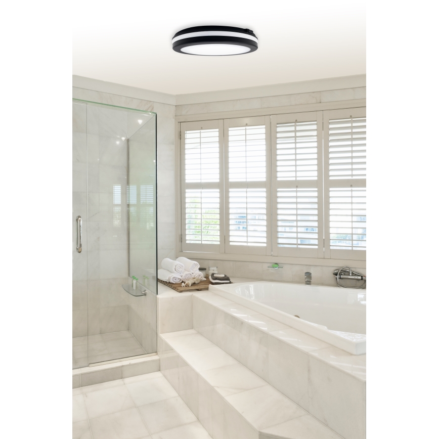 Top Light - LED Kúpeľňové stropné svietidlo COMET LED/40W/230V 3000/4000/6500K IP54 čierna pr. 40 cm