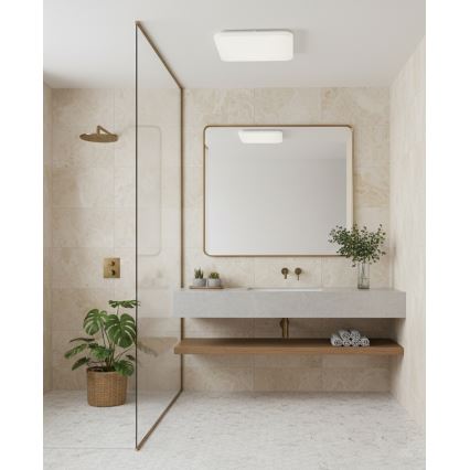 Top Light - LED kúpeľňové stropné svietidlo DUNAJ LED/18W/230V 3000/4000/6500K IP44 27,5x27,5 cm biela
