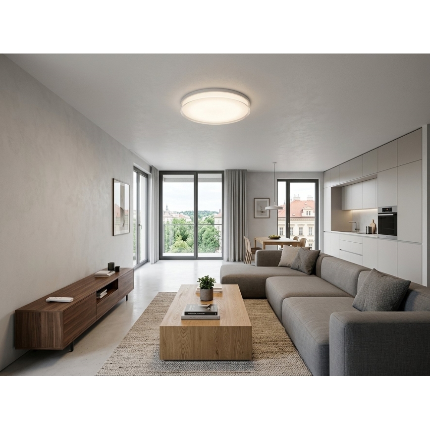 Top Light - LED Stmievateľné kúpeľňové stropné svietidlo NEXUS LED/45W/230V 3000-6500K IP44 pr. 38 cm biela + diaľkové ovládanie