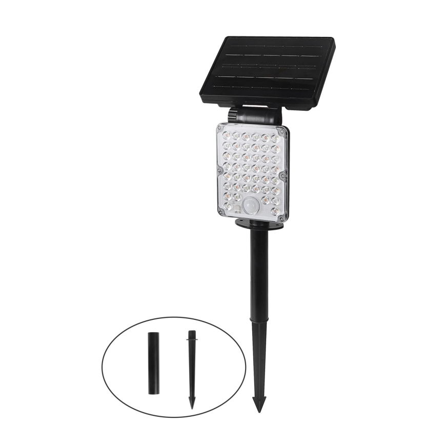 Top Light - LED solárne svietidlo so senzorom 3v1 ZENITH LED/10W/3,7V 3000/4000/6500K IP54 2400 mAh