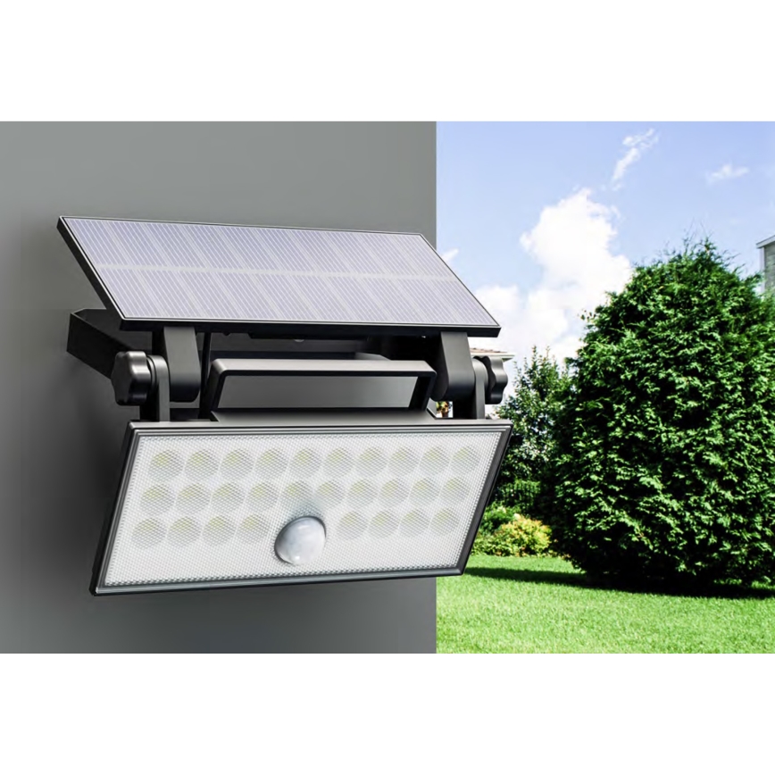 Top Light - LED Solárny nástenný reflektor so senzorom HELEON PRO LED/8W/3,7V IP65 4000K 2600 mAh