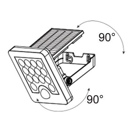 Top Light - LED Solárny nástenný reflektor so senzorom HELEON S LED/5W/3,7V IP65 4000K 1800 mAh