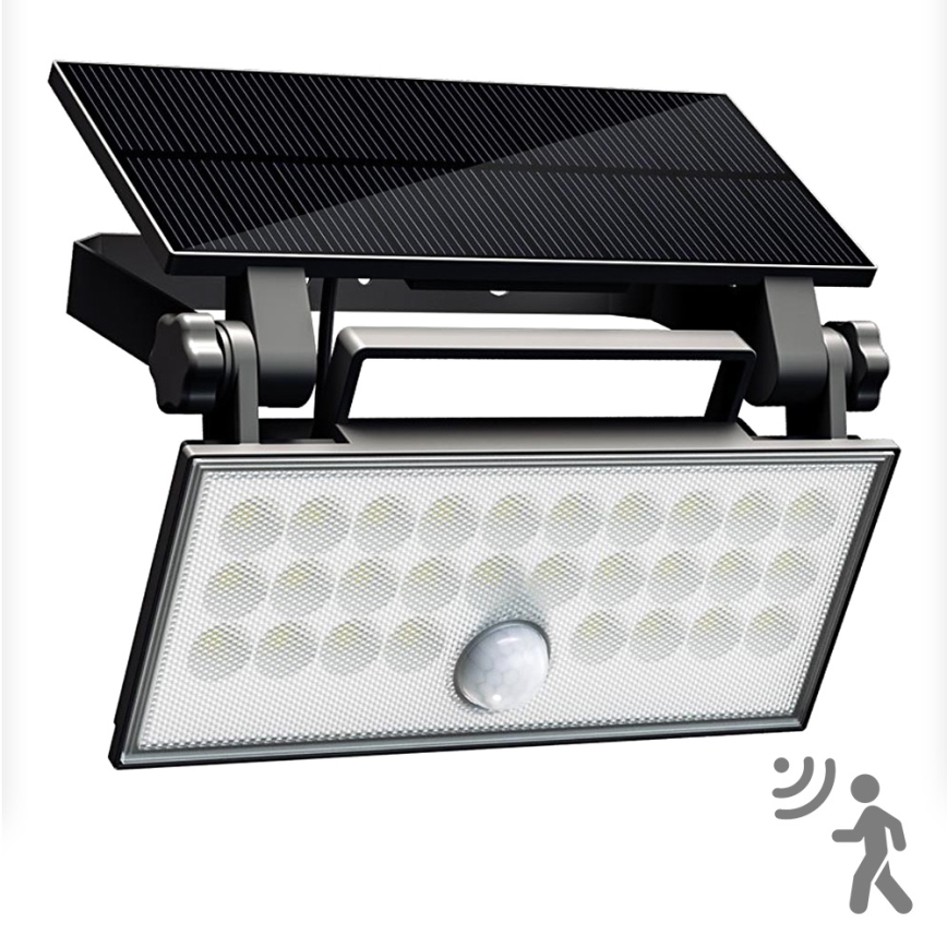Top Light - LED Solárny nástenný reflektor so senzorom HELEON PRO LED/8W/3,7V IP65 4000K 2600 mAh