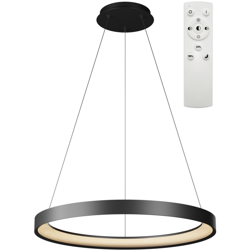 Top Light - LED Stmievateľný luster na lanku ORBIT LED/40W/230V 3000-6500K pr. 50 cm čierna + diaľkové ovládanie