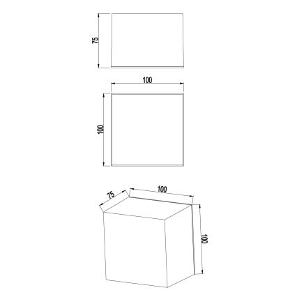 Top Light - LED Stenové svietidlo do kúpeľne BOXTER LED/5W/230V 4000K IP65