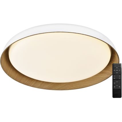 Top Light - LED Stmievateľné stropné svietidlo SATELLITE LED/48W/230V 3000-6500K pr. 53 cm biela/hnedá + diaľkové ovládanie