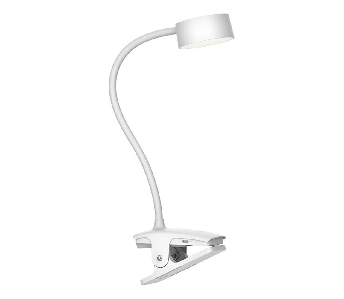 Top Light-LED stmievateľná dotyková stolová lampa s klipom BELLA LED/4,8W/5V 3000-6500K biela Bella KL B