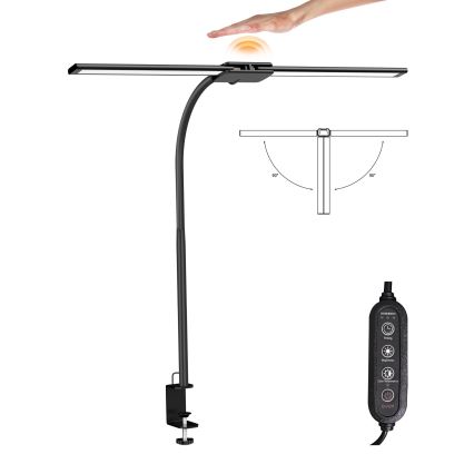 Top Light - LED stmievateľná stolová lampa so svorkou LYRA LED/18W/230V 3000-6500K čierna
