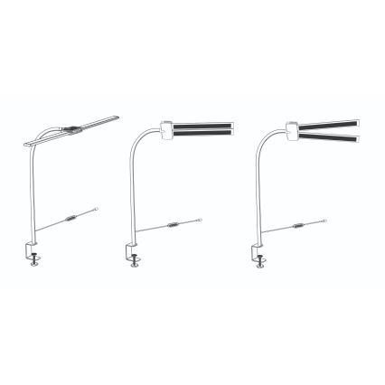 Top Light - LED stmievateľná stolová lampa so svorkou LYRA LED/18W/230V 3000-6500K čierna