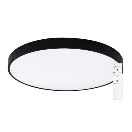 Top Light - LED stmievateľné kúpeľňové stropné svietidlo PETAL LED/60W/230V 3000-6500K IP44 priemer 59 cm čierne + diaľkové ovládanie