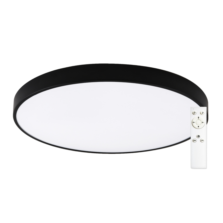 Top Light - LED stmievateľné kúpeľňové stropné svietidlo PETAL LED/60W/230V 3000-6500K IP44 priemer 59 cm čierne + diaľkové ovládanie