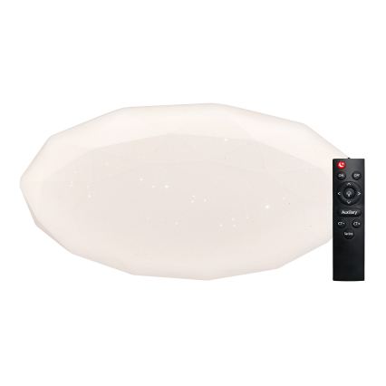 Top Light - LED stmievateľné kúpeľňové stropné svietidlo SPARKLE LED/60W/230V 3000-6500K IP44 pr. 49 cm biela + diaľkové ovládanie