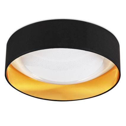 Top Light - LED Stmievateľné stropné svietidlo IVONA 40C RC LED/24W/230V + diaľkové ovládanie čierna