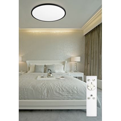 Top Light - LED Stmievateľné stropné svietidlo REVIT LED/70W/230V 3000-6500K pr. 75 cm čierna + diaľkové ovládanie