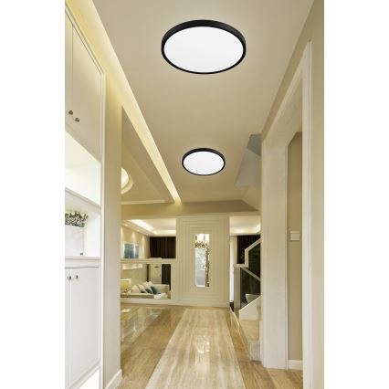 Top Light - LED Stmievateľné stropné svietidlo REVIT LED/70W/230V 3000-6500K pr. 75 cm čierna + diaľkové ovládanie