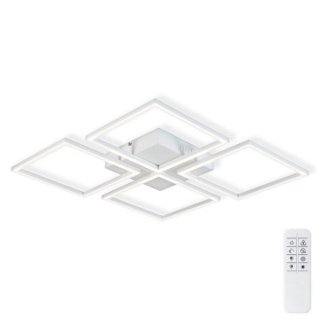 Top Light - LED Stmievateľný prisadený luster 4xLED/16,25W/230V hranatý biela + diaľkové ovládanie