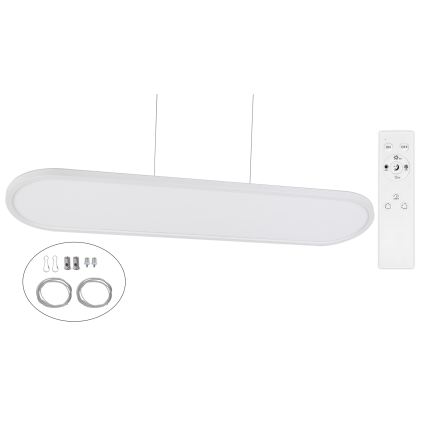 Top Light - LED stmievateľné stropné prisadené závesné svietidlo OVAL LED/36W/230V 3000-6500K biela + diaľkové ovládanie