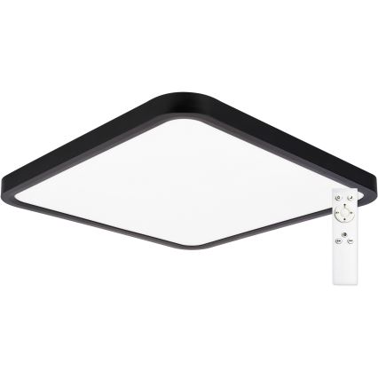 Top Light - LED Stmievateľné stropné svietidlo REVIT LED/36W/230V 3000-6500K 40x40 cm čierna + diaľkové ovládanie