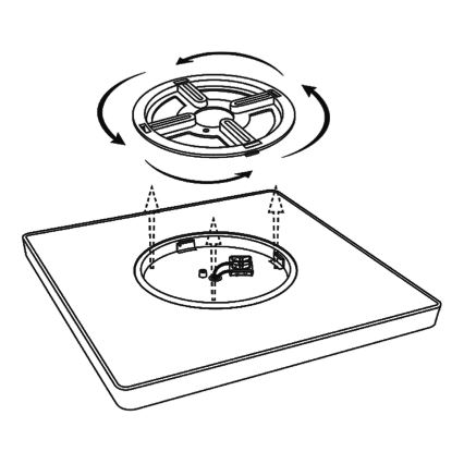 Top Light - LED Stmievateľné stropné svietidlo REVIT LED/50W/230V 3000-6500K 50x50 cm biela + diaľkové ovládanie