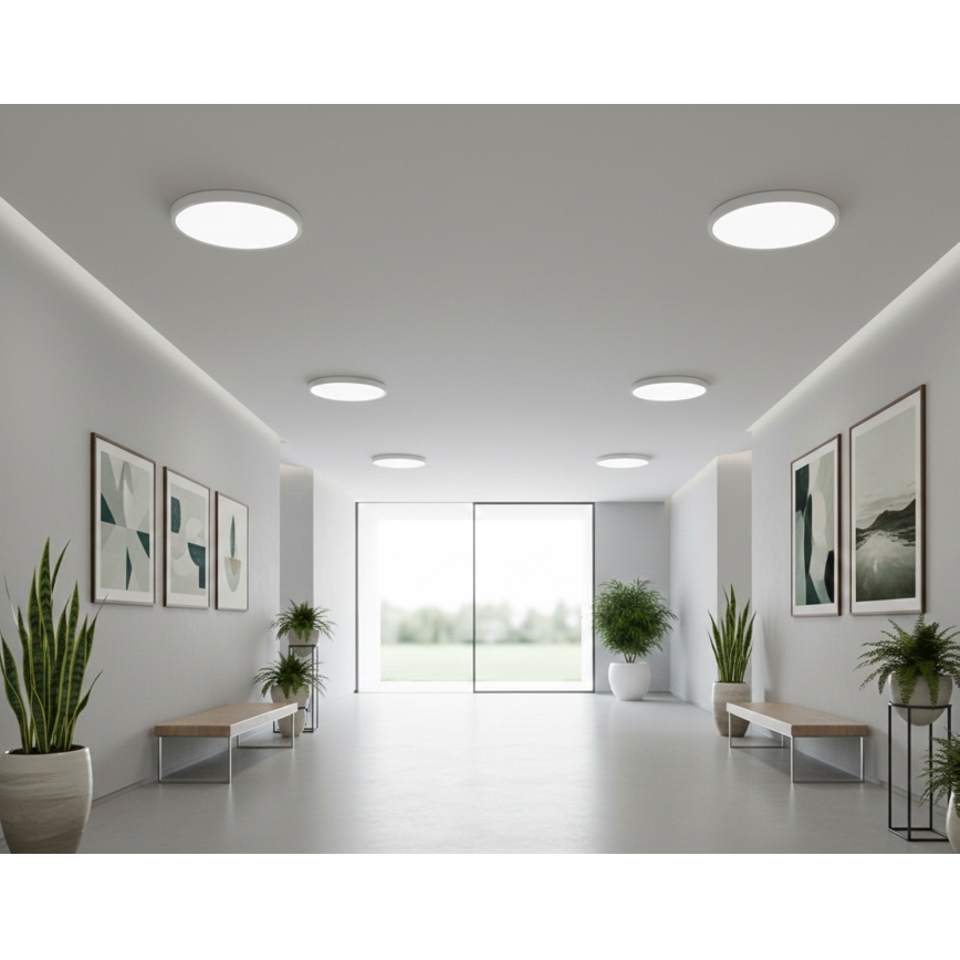 Top Light - LED stropné svietidlo s pohybovým senzorom REVIT LED/9/12/18W/230V 3000/4000/6500K pr. 23 cm biela