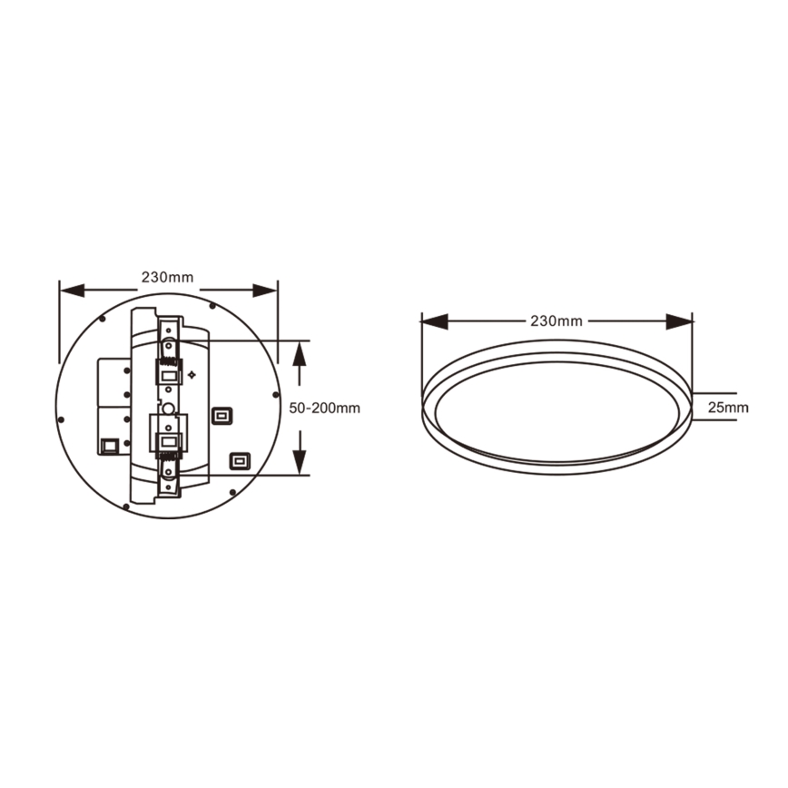 Top Light - LED stropné svietidlo s pohybovým senzorom REVIT LED/9/12/18W/230V 3000/4000/6500K pr. 23 cm biela