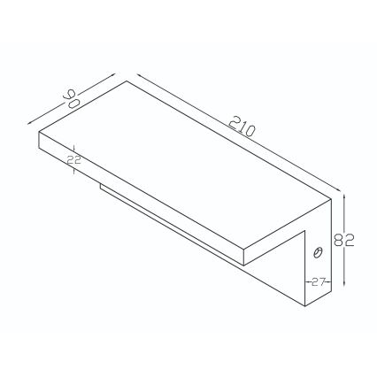 Top Light - LED vonkajšie nástenné svietidlo ELON LED/10W/230V 3000/4000/6000K IP54 čierna