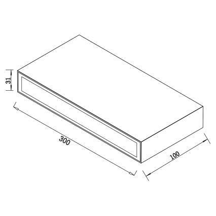 Top Light - LED Vonkajšie nástenné svietidlo OBLIGO LED/12W/230V IP65 biela