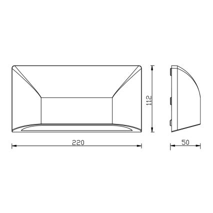 Top Light - LED Vonkajšie nástenné svietidlo LED/6W/230V IP65