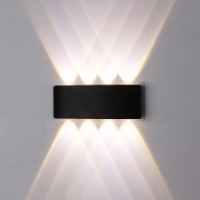 Top Light - LED Vonkajšie nástenné svietidlo LED/8W/230V IP44 4000K čierna