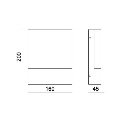 Top Light - LED Vonkajšie nástenné svietidlo NOEL LED/10W/230V IP54 čierna