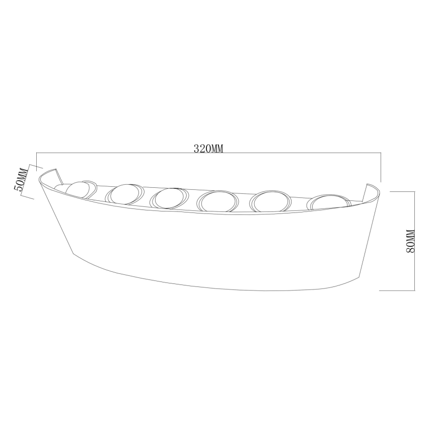 Top Light - LED vonkajšie nástenné svietidlo RAY LED/10W/230V 3000/4000/6500K IP54 čierna