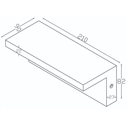 Top Light - LED Vonkajšie nástenné svietidlo so senzorom ELON LED/10W/230V 4000K IP54