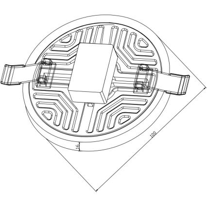 Top Light POLAR K 10 - LED Podhľadové stropné svietidlo POLAR LED/10W/230V