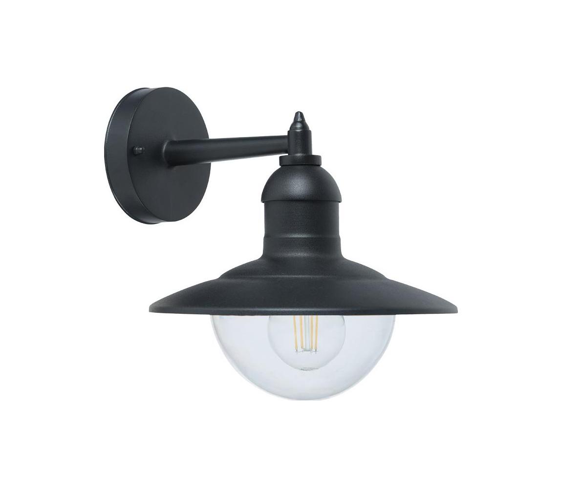 Top Light - Vonkajšie nástenné svietidlo VERONA 1xE27/12W/230V IP44 čierna Verona D