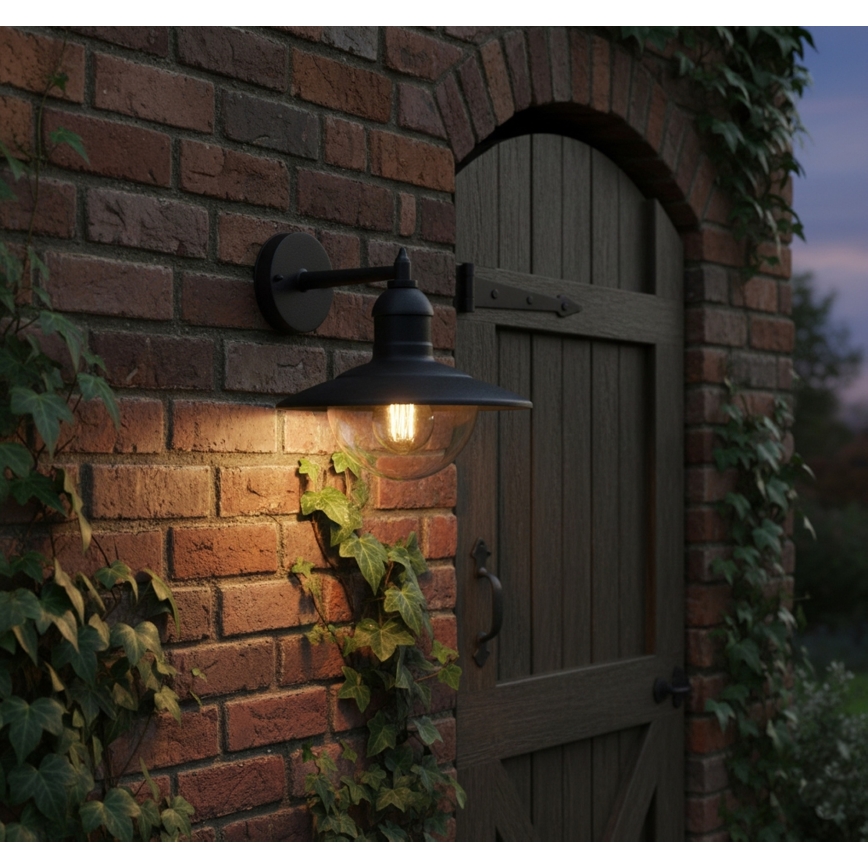 Top Light - Vonkajšie nástenné svietidlo VERONA 1xE27/12W/230V IP44 čierna