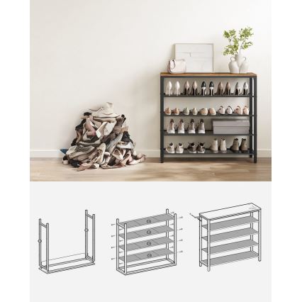 Topánkovnica DAVOR hnedá/čierna