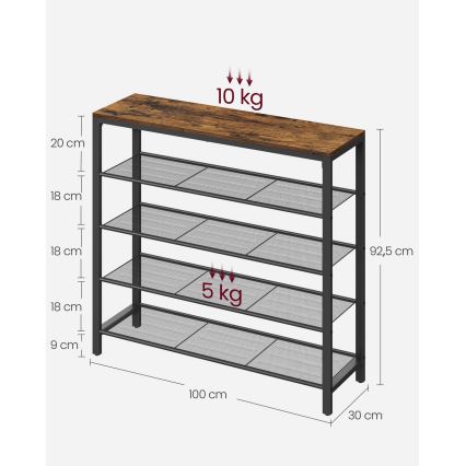 Topánkovnica DAVOR hnedá/čierna