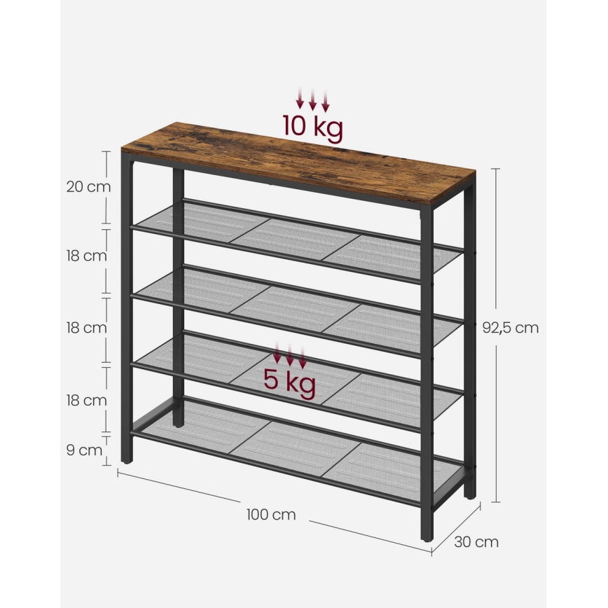 Topánkovnica DAVOR hnedá/čierna