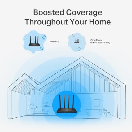 TP-Link - Bezdrôtový gigabitový MU-MIMO router Archer C6 V3.2 Wi-Fi