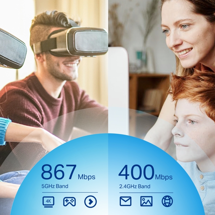 TP-Link - Bezdrôtový USB sieťový adaptér s anténami a vysokým ziskom