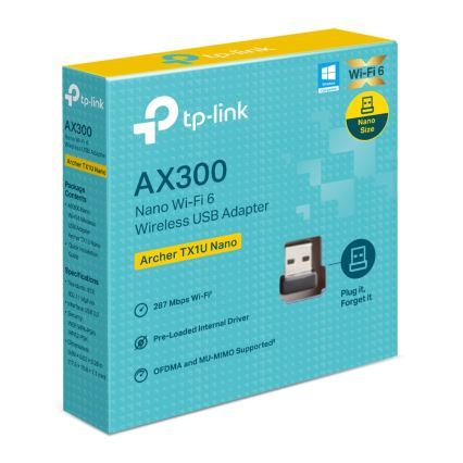 TP-Link - Bezdrôtový Wi-Fi 6 USB nano adaptér Archer TX1U Nano