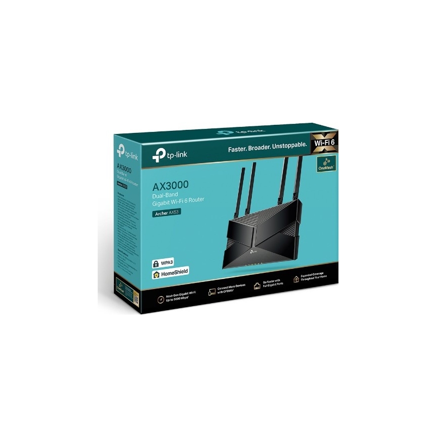 TP-Link - Dvojpásmový gigabitový Wi-Fi 6 smerovač Archer AX53