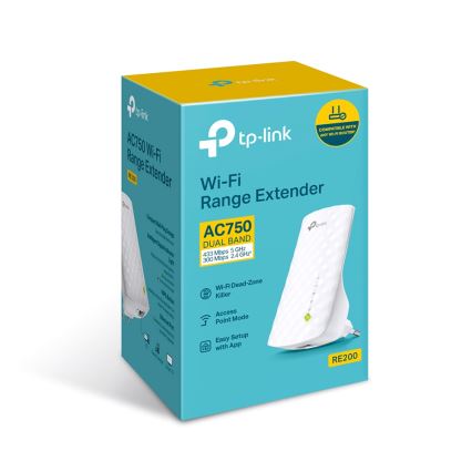 TP-Link - Dvojpásmový Wi-Fi 5 rozširovač dosahu RE200