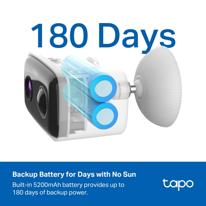 TP-Link - Inteligentná solárna kamera 5200 mAh 5V IP65