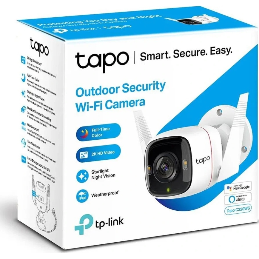 TP-Link - Inteligentná vonkajšia kamera so senzorom IP66, Wi-Fi