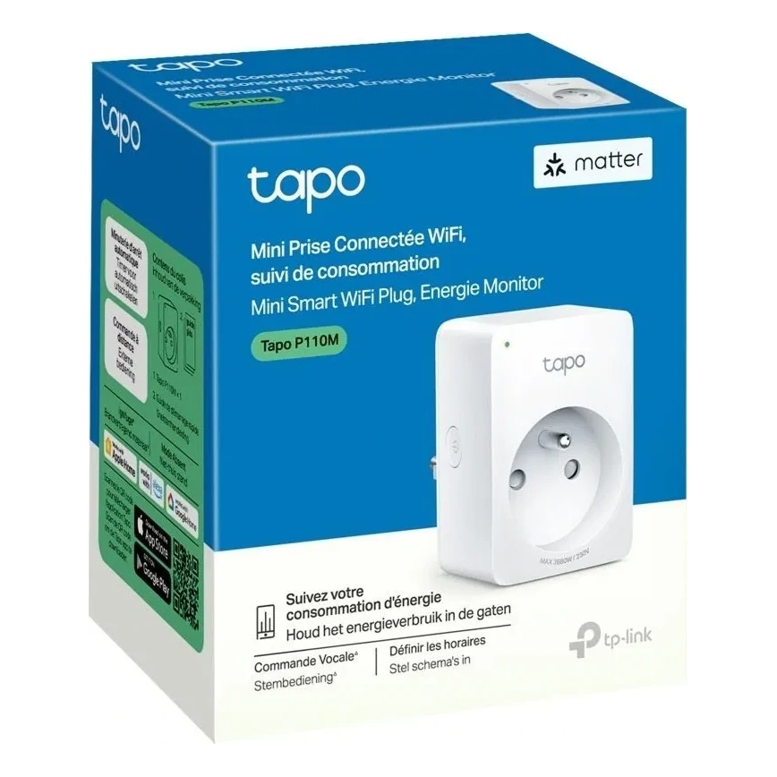 TP-Link - Inteligentná zásuvka E MATTER 3680W Wi-Fi