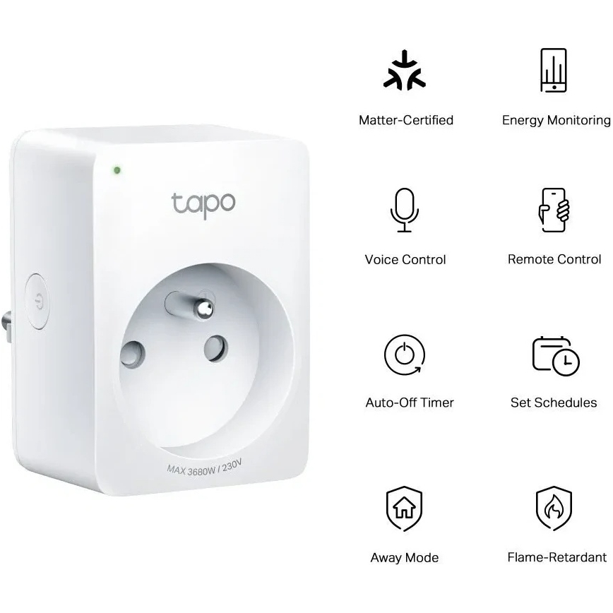 TP-Link - Inteligentná zásuvka E MATTER 3690W Wi-Fi