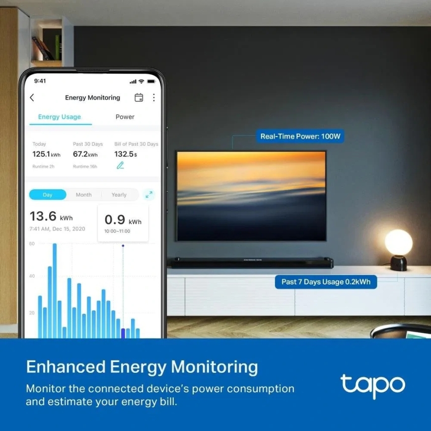 TP-Link - Inteligentná zásuvka E MATTER 3690W Wi-Fi
