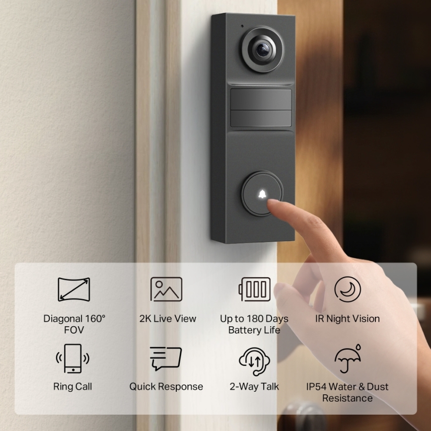 TP-Link - Inteligentný mini videozvonček s Wi-Fi