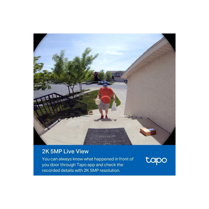 TP-Link - Inteligentný videozvonček 2K 10000 mAh IP66 Wi-Fi Tuya